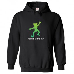 Never Grow Up Peter Pan Classic Unisex Kids and Adults Pullover Hoodie for Fictional Movie Fans